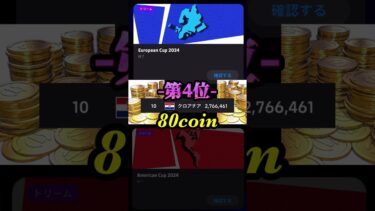 【最終結果】 山分けコイン獲得ランキング【イーフト/eFootball】
