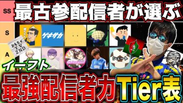 老害最古参配信者が作る忖度なしのイーフト配信者Tierランキング