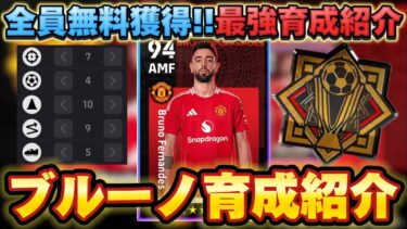 【全員無料獲得】世界最高4位が解説！！唯一無二性能のブルーノフェルナンデスの育成紹介！！【 efootball/イーフト/イーフット/ウイイレ】