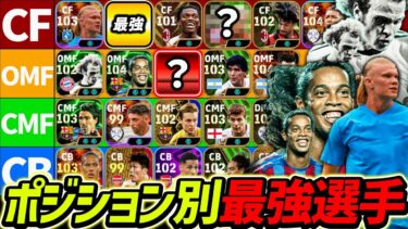 【最新版】現環境ポジション別最強選手解説！この選手達が超強い！迷ってる人超必見！【eFootball,イーフットボール,イーフト】